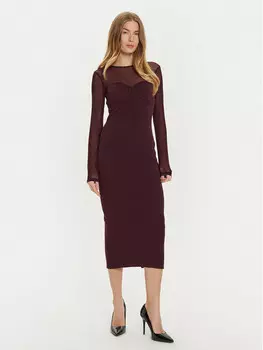 Коктейльное платье узкого кроя Twinset, фиолетовый