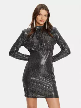 Коктейльное платье узкого кроя Vero Moda, серебряный