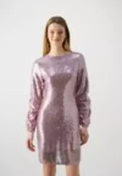 Коктейльное платье / Вечернее платье VMANNE SHORT DRESS Vero Moda, розовый/золотой