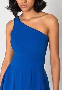 Коктейльное платье / Вечернее платье Frieda One Shoulder Skater Dress WAL G, синий электрик