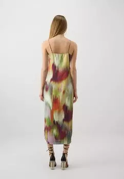 Коктейльное платье / Вечернее платье VILA, осенний блондин Vikelly Vneck Midi Strap Dress