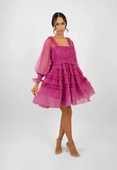 Коктейльное платье / Вечернее платье JESSICA MINI PARTY Lace & Beads, фиолетовый