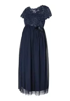 Коктейльное платье / Вечернее платье MIVANA CAP MIDI MAMALICIOUS, темно-синий