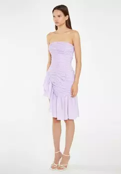 Коктейльное платье / Вечернее платье GLAMOROUS LIGHT-VIOLET STRAPLESS ASYMMETRIC RUCHED Glamorous, сиреневый