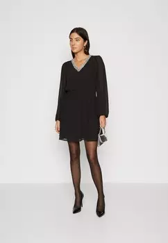 Коктейльное платье / Вечернее платье VIWILLY V NECK SHORT DRESS VILA, черный