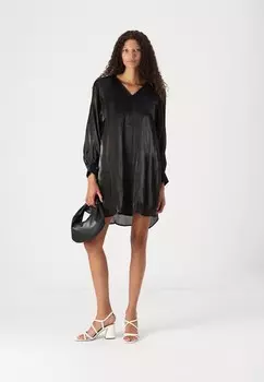 Коктейльное платье / Вечернее платье SLFARINA V-NECK DRESS Selected Femme, черный