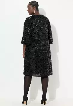 Коктейльное платье / Вечернее платье FRINGED SEQUINED SHORT SLEEVE Ulla Popken, черный