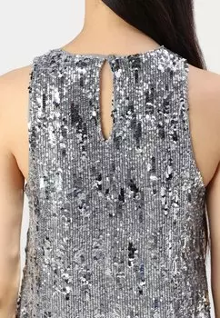 Коктейльное платье / Вечернее платье JXTARA SEQUIN DRESS JJXX, серебристый