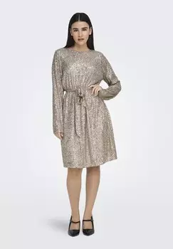 Коктейльное платье / Вечернее платье LS BELT SEQUINS ONLY, бежевый