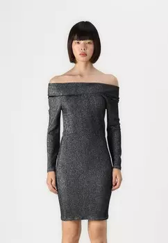 Коктейльное платье / Вечернее платье ONLMIE OFF SHOULDER DRESS ONLY, черный