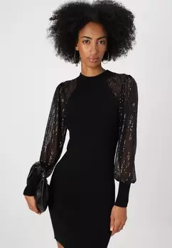 Коктейльное платье / Вечернее платье ONLNAJA HIGH NECK DRESS ONLY, черный