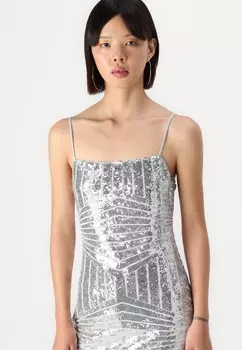 Коктейльное платье / Вечернее платье ONLSCARLETT DRESS ONLY, серебристый