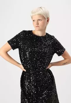 Коктейльное платье / Вечернее платье PCSERENA O-NECK DRESS Pieces, черный