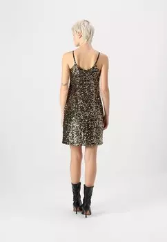 Коктейльное платье / Вечернее платье PCSERENA STRAP V-NECK DRESS Pieces, черный