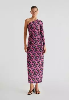 Коктейльное платье / Вечернее платье OFF SHOULDER Scalpers, мультиколор