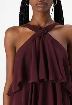 Коктейльное платье / Вечернее платье VMFELICIA RUFFLE SHORT Vero Moda, бордовый