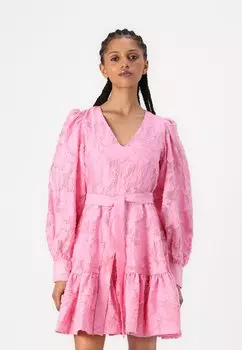 Коктейльное платье / Вечернее платье SLFCALLI SADIE SHORT V NECK DRESS Selected Femme, розовый