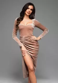 Коктейльное платье / Вечернее платье LA DLR029 Ombre, бежевый