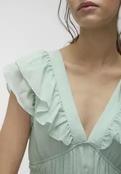 Коктейльное платье/Выходное платье Vmemilie Capsleeve Calf Dress Vero Moda, зеленый