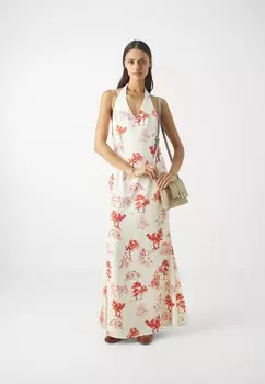 Коктейльное платье / вечернее платье ALO WOMENS SLINKY HALTER DRESS Heathe, белый