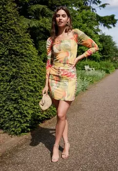 Коктейльное платье / вечернее платье KEW COLLECTION RUCHED SQUARE NECK Next, желтый