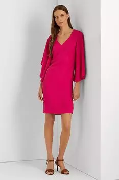 Коктейльное платье Yaira с рюшами на рукавах Lauren Ralph Lauren, розовый