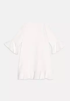 Коктейльное/праздничное платье DRESS UNI VOLANTS ATELIER Il Gufo, цвет milk