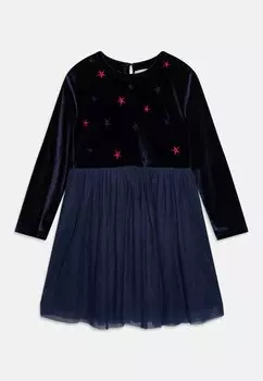 Коктейльное/праздничное платье DRESS WITH STARS AND SKIRT happy girls, цвет navy