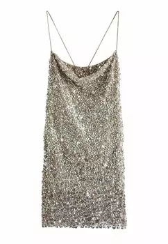Коктейльное/праздничное платье SEQUIN CAMI REGULAR FIT Next, бежевый
