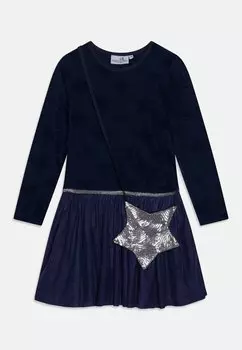 Коктейльное/праздничное платье STARS AND EXTRA STAR BAG WITH SEQUINS happy girls, цвет navy