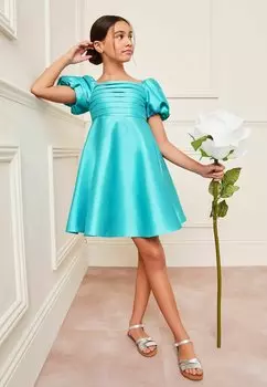 Коктейльное/праздничное платье Taffeta Square Neck Regular Fit Lipsy, синее