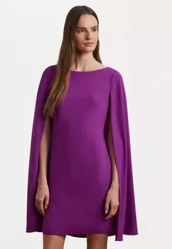 Коктейльное/вечернее платье CAPE GEORGETTE COCKTAIL DRESS Lauren Ralph Lauren, фиолетовый