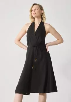 Коктейльное/вечернее платье LINEN MIX DRESS Anna Field, черный