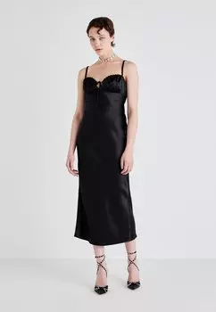 Коктейльное/вечернее платье MIDI DRESS Gina Tricot, черный