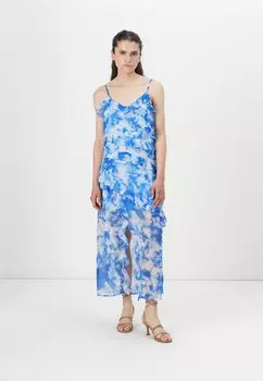 Коктейльное/вечернее платье ONLSINE LIFE STRAP FRILL LONG DRESS ONLY, синий