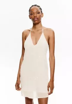 Коктейльное/вечернее платье PULL&BEAR, бежевый