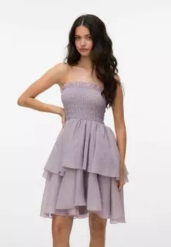 Коктейльное/вечернее платье SNRUBY Vero Moda, сиреневый