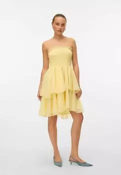 Коктейльное/вечернее платье SNRUBY Vero Moda, желтый