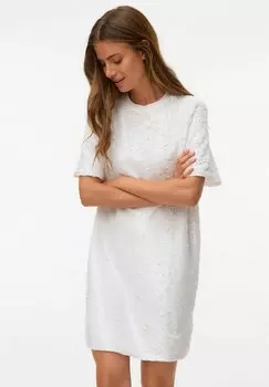 Коктейльное/вечернее платье VMBLUME KURZES Vero Moda, белый