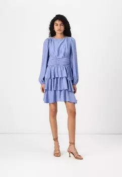 Коктейльное/вечернее платье VMLISE BOAT NECK SHORT DRESS Vero Moda, светло-голубой