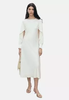 Коктейльное/вечернее платье WITH SLIT SLEEVES Mango, кремовый