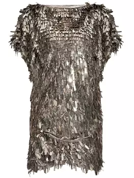 Кольчужное мини-платье Carla ISABEL MARANT, серебристый