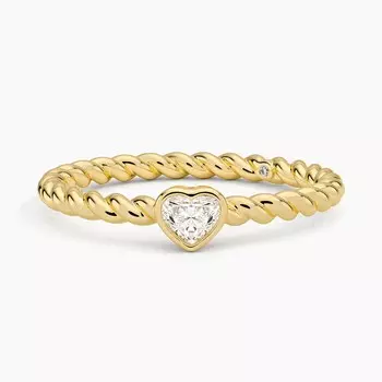 Кольцо Ama в форме сердца с лабораторным бриллиантом Rope Brilliant Earth