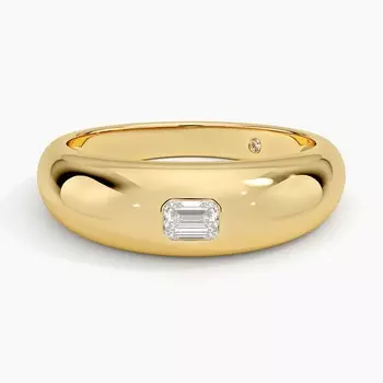 Кольцо Amara Emerald Cut Lab Diamond Dome Brilliant Earth