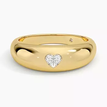 Кольцо Amara с куполом из лабораторного бриллианта в форме сердца Brilliant Earth