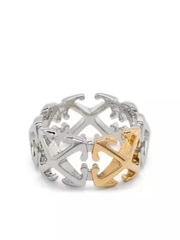 Кольцо Arrow Bicolor Off-White, серебряный
