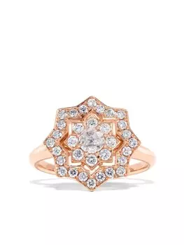 Кольцо Astra из розового золота с бриллиантами David Morris, розовый
