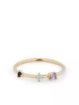 Кольцо Bamboo из желтого золота с камнями Otiumberg, золотой