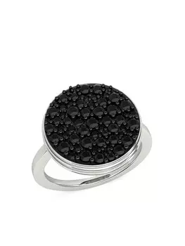 Кольцо Black Caviar из белого золота с бриллиантами ALINKA, серебряный