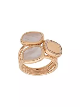 Кольцо Black Jade из розового золота с бриллиантами и кварцем Roberto Coin, розовый